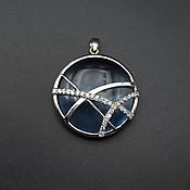 Украшения handmade. Livemaster - original item 925 sterling silver pendant with cubic Zirconia. Handmade.