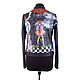 Women's leather jacket with painted 'Alice', Outerwear Jackets, St. Petersburg,  Фото №1