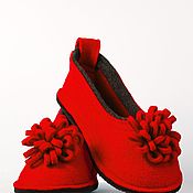 Обувь ручной работы handmade. Livemaster - original item Flower felt ballet flats. Handmade.