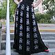 Black maxi skirt with roses and fringe. Skirts. TANYA MUZAIKA. Online shopping on My Livemaster.  Фото №2