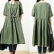 Green casual dress with short sleeve, Dresses, Guangzhou,  Фото №1