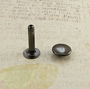 Кнопка кольцевая 15 мм  блэк никель