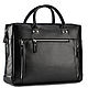 Leather business bag 'Spencer' (black), Classic Bag, St. Petersburg,  Фото №1