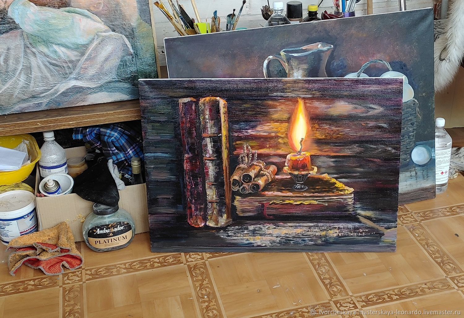 Картина: Старинные книги в интернет-магазине на Ярмарке Мастеров ...