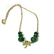 Украшения handmade. Livemaster - original item emerald. Necklace with emeralds 