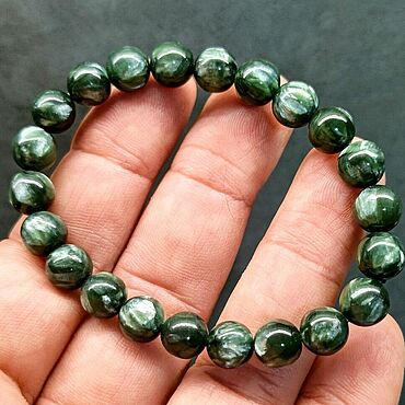 Украшения ручной работы. Ярмарка Мастеров - ручная работа Серафинит 9мм. Handmade.