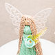 Angel macrame large wings. Interior doll. Kukly makrame NATALINI. Ярмарка Мастеров.  Фото №4