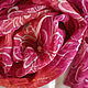 Scarf Bordeaux,hot batik on silk,175h55 cm,hand painted. Scarves. arkensoie Silkyway. My Livemaster. Фото №6
