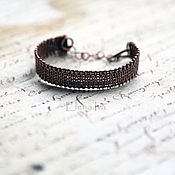 Украшения handmade. Livemaster - original item Copper bracelet Knitting. Handmade.