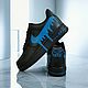 Кастомные кроссовки черные nike  AF1, унисекс, ручная роспись, Кроссовки, Волжский,  Фото №1