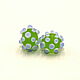 Set of 2 beads 13(14)mm with raised dots, handmade lampwork. Beads1. GlassNatalyaDarlin. Online shopping on My Livemaster.  Фото №2