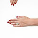 Кольцо розовый кварц, белое кольцо агат, кольцо разъемное. Кольца. Ирина Моро-Магия теней тени для век. Ярмарка Мастеров.  Фото №6