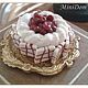 Вишневый торт для кукольного дома Еда для кукол. Кукольная еда. Minidom.irina. Ярмарка Мастеров.  Фото №4