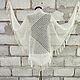 Brunello Cucinelli Net Shawl White Openwork Knitted with Fringe, Shawls, Tula,  Фото №1
