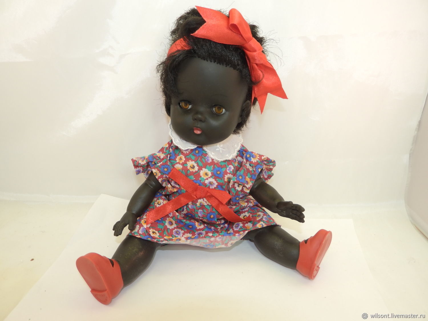 Vintage black walking doll \