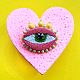 Брошь Глаз яркий. Брошь-булавка. Brooch-chica. Интернет-магазин Ярмарка Мастеров.  Фото №2