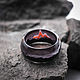 Order Heart Beat Black Wood and Epoxy Resin Ring. greenwood44. Livemaster. . Rings Фото №3