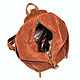 Women's leather backpack 'Aphrodite' (terracotta nubuck). Backpacks. Russian leather Guild. My Livemaster. Фото №4