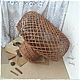 Ceiling lampshade brown wicker openwork. Lampshades. lmillame. My Livemaster. Фото №4