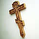 Carved Orthodox cross. Icons. Vyatko Wood. Online shopping on My Livemaster.  Фото №2