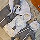 Конверт на выписку Кокон Комбинезон (комплект для малышей). Комплект одежды для выписки. Конверт на Выписку. Интернет-магазин Ярмарка Мастеров.  Фото №2