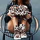 Ботинки из натуральной кожи с ворсом под леопарда . Кожаные кеды. Ботинки. Maria. Интернет-магазин Ярмарка Мастеров.  Фото №2