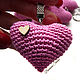 Keychain 5 cm Knitted heart pink. Gifts for February 14. BarminaStudio (Marina)/Crochet (barmar). Online shopping on My Livemaster.  Фото №2