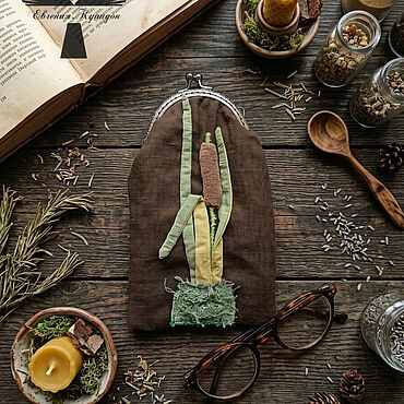 Сумки ручной работы. Ярмарка Мастеров - ручная работа Очечник Камыш. Handmade.