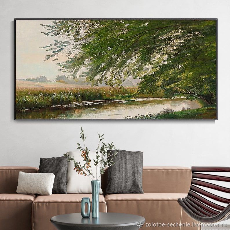 Картина на холсте Пейзаж маслом большие картины маслом на холсте в в ...