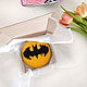 Подставка для чашки Batman ковровая вышивка. Сувениры из фильмов. ArtKnitDesign Свитера Уизли. Интернет-магазин Ярмарка Мастеров.  Фото №2