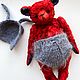 Мишка Тедди из плюша в трусах и шапке | Artist teddy bear. Мишки Тедди. Nadja Lova. Ярмарка Мастеров.  Фото №4