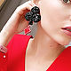 Asymmetric earrings-suit. Black evening earrings. Earrings. Only_you_byElena. My Livemaster. Фото №5