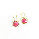 Earrings with pendants 'Paradox' small earrings, bright pink. Earrings. Irina Moro. My Livemaster. Фото №4