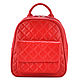 Women's leather backpack 'Hermione' (red), Backpacks, St. Petersburg,  Фото №1