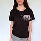 T-shirt black with ostrich feathers. T-shirts. ThePocket. Online shopping on My Livemaster.  Фото №2