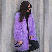 Одежда handmade. Livemaster - original item Womens fluffy purple cardigan. Handmade.