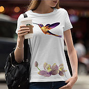 Одежда handmade. Livemaster - original item Hummingbird T-Shirt. Handmade.