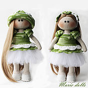 Куклы и игрушки handmade. Livemaster - original item Doll knitted, handmade, interior doll in green. Handmade.
