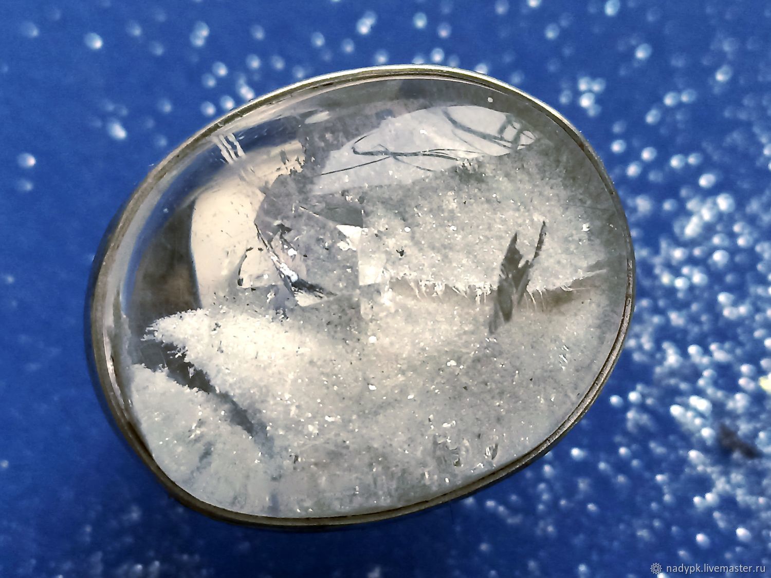 Ring with aquarium quartz 'Snow', silver, Rings, Moscow,  Фото №1
