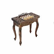 Для дома и интерьера handmade. Livemaster - original item Table Chess Backgammon carved 