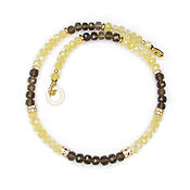 Украшения handmade. Livemaster - original item Necklace citrine and rauchtopaz, beads with rauchtopaz and citrine brown. Handmade.