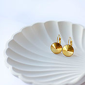 Украшения handmade. Livemaster - original item Swarovski Gold Earrings. Handmade.