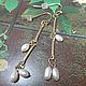 Винтаж: Серьги с натуральным жемчугом. Серьги винтажные. Vintage&style. Ярмарка Мастеров.  Фото №4
