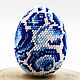 Easter egg from beads 'Gzhel'. Eggs. KOTiYA. My Livemaster. Фото №5