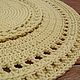 Carpets for the home: a round rug made of Provence cord in openwork. Floor mats. knitted handmade rugs (kovrik-makrame). My Livemaster. Фото №6