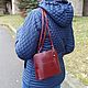 Order  Women's Burgundy leather handbag Nancy Mod C83-981. Natalia Kalinovskaya. Livemaster. . Crossbody bag Фото №3