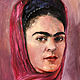 Frida Kahlo oil portrait, oil painting on canvas 40h60cm. Pictures. myfoxyart (MyFoxyArt). Online shopping on My Livemaster.  Фото №2