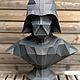 Darth Vader. Дарт Вейдер. 3D конструктор из картона. Звездные войны. Статуэтка. Ufa craft. Интернет-магазин Ярмарка Мастеров.  Фото №2
