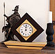 Table clock of Abachi wood, Watch, St. Petersburg,  Фото №1