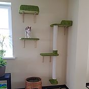 Зоотовары handmade. Livemaster - original item Wall house for cats buy. Available in size. Handmade.
